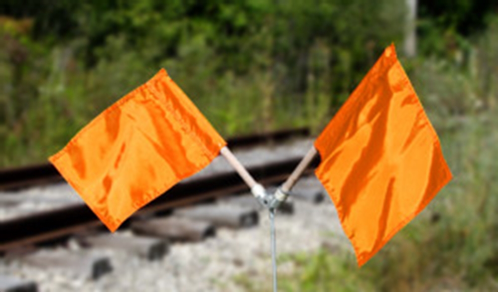 Orange Rail Yard Flag